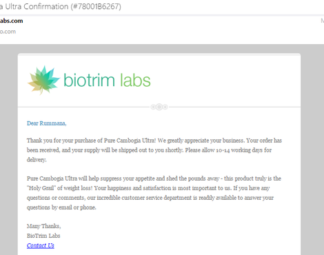 Estafado  por biotrims lab con su producto keto