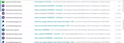 Estado de mi transacción de en revision a cancelado de inmediato