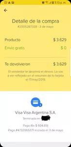Reclamo por devolución de dinero