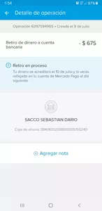 Acreditación transferencia