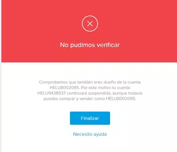 Cuenta suspendida