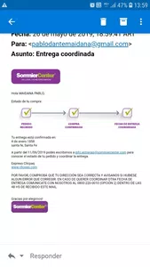 No recibio el pedido desde mayo