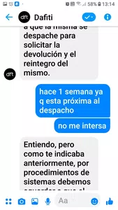 Dafity me estado con 2 compras y me bloqueó para no hacer quejas