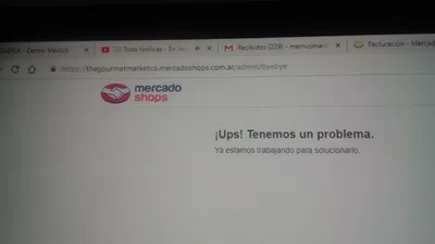 Me facturan el la tienda de mercado shops y la misma no esta funcionando