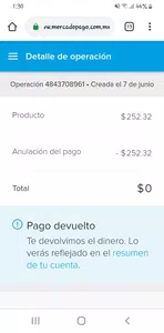 Producto incompleto
