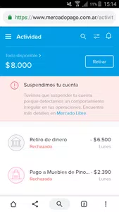 Se quedaron con mi dinero