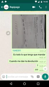 En rapipago me debitaron 600pesos de más