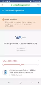 No me devolvieron el dinero de una compra cancelada por el vendedor
