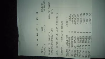 Robo de dinero x debito de mis haberes