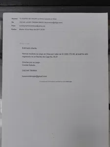 Estafa, compra de un servicio no recibido, dirección en fras no existe o existe