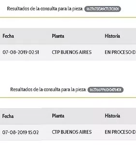 Demora de 2 envíos "en proceso de clasificación"