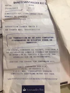 Me descontaron dinero de la cuenta que el cajero no entrego