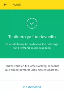 Mercado libre no me ha devuelto mi dinero por cancelar una compra inmediatamente