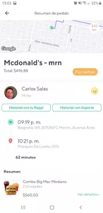Llego más de 35 min desp y no me revolsaron