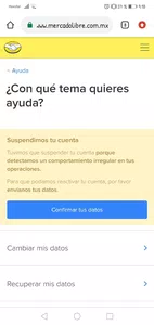 Cuenta suspendida