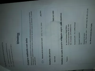 Compra de 4 tikects para miami