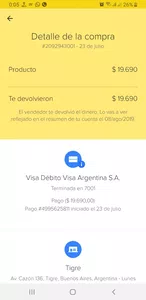 Mercado libre no me devuelve una suma de dinero de una compra cancelada