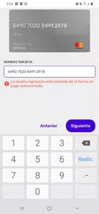 No puedo comprar.con mastercard