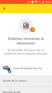 Ya devolví el producto y el vendedor me quiere robar y dice que hay problema