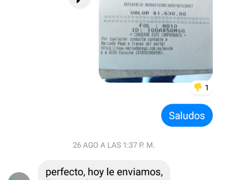 Aun no recibo mi producto
