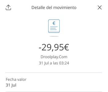 Que en el mes de julio me cobraron un recibo sin darme de alta en nada