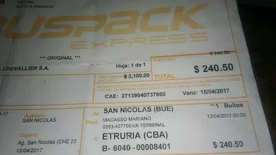Me devuelvan el dinero x la suma de 1900$ + 240$ del envio