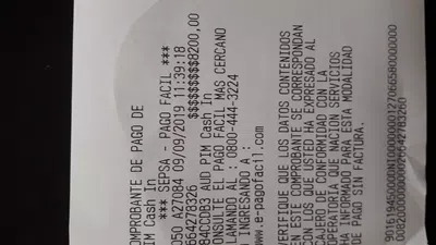 No aparece el deposito realizado hoy
