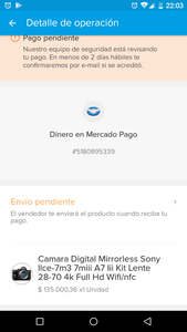 Mercado Pago Segundo pago pendiente