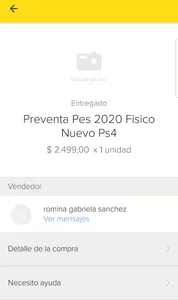 Fui estafado con 2 compras a romina gabriela sanchez