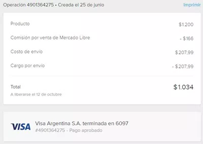 Mercado libre no libera pago