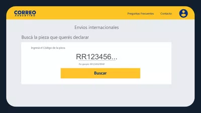 No me deja ingresar los codigos de origen de mi envio