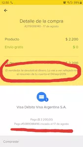 No devolvieron el dinero