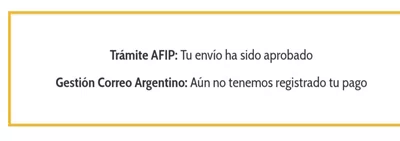Problema en un envio del exterior