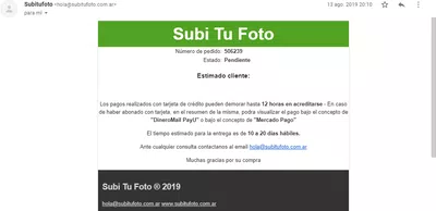Subi tu foto, no responden