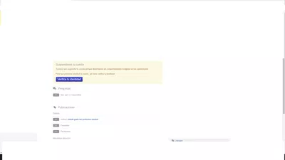Error en la suspension de mercadolibre