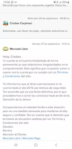 Suspendieron mi cuenta de mercado pago