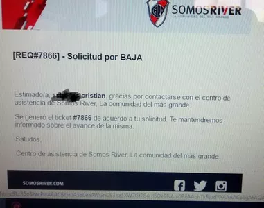 El e-mail nunca llegó