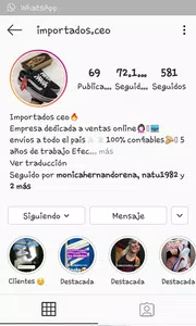 No recibo ni el pedido ni respuestas por parte de @importados.ceo