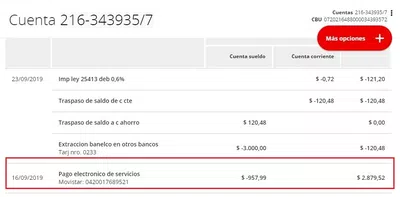Movistar debita de mi cuenta sin autorización