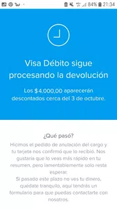 Devolucion de dinero