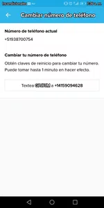 Cambiar mi numero de celular