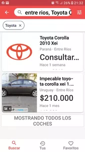 No puedo sacar una publicación  de un auto toyota corolla 2010
