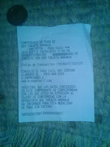 Error de un digito en el codigo de pago de una tajeta de credito