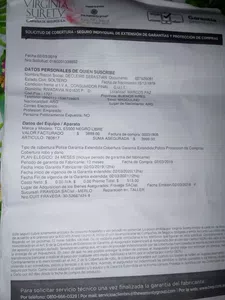 Negativa de reclamo de garantia por robo