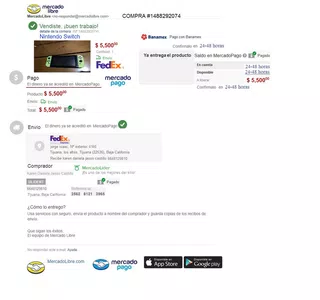 Estafa de compra jamás me acreditaron ningún pago