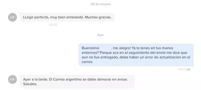 Mercado envios no confirmo la entrega del producto ya recibido