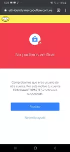 Mercado libre suspendió mi cuenta