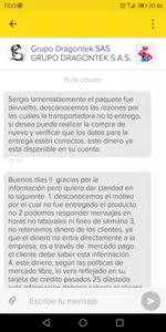 Producto no entregado