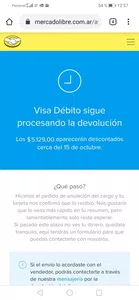 Mercado libre cancela ventas y no devuelve el dinero