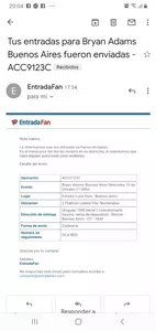 No recibí las entradas